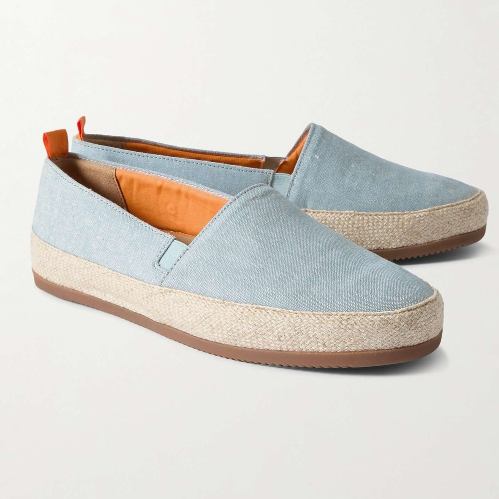 MULO Light Blue Linen Espadrilles 8.5
